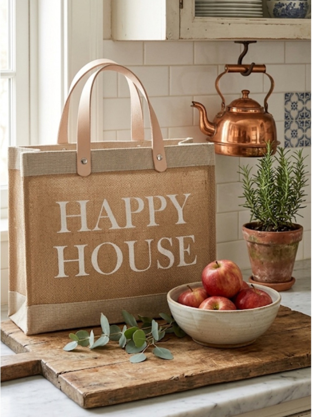 Tan and Cream Tote Bag